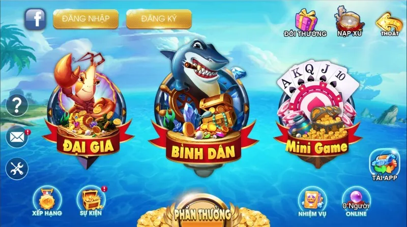 Game Bắn Cá Thần Tài có nhiều chế độ chơi